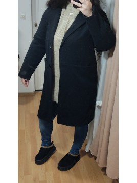 Manteau Mi-Long Doublé Noir