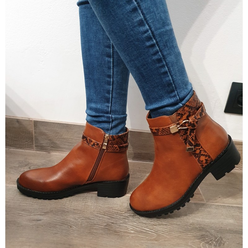 boots femme camel