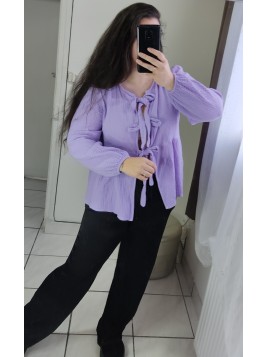 Blouse En Coton Lilas