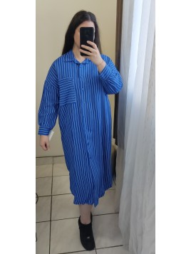 Chemise Longue Bleu Roi