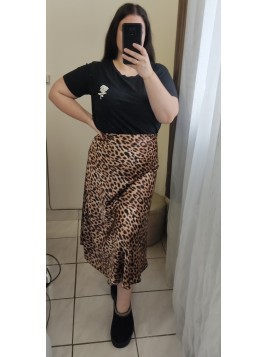 Jupe Leopard Satiné