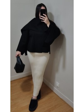 Cape avec Echarpe Noir