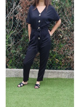 Combinaison Noir En Coton