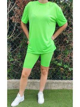 Ensemble Cycliste Vert Fluo