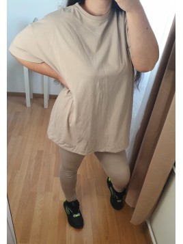 Ensemble T-shirt Legging Beige