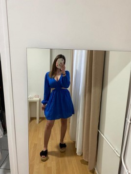 Robe Nini Courte Bleu Roi