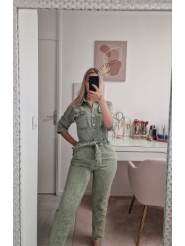 Combinaison Jean Vert Kaki